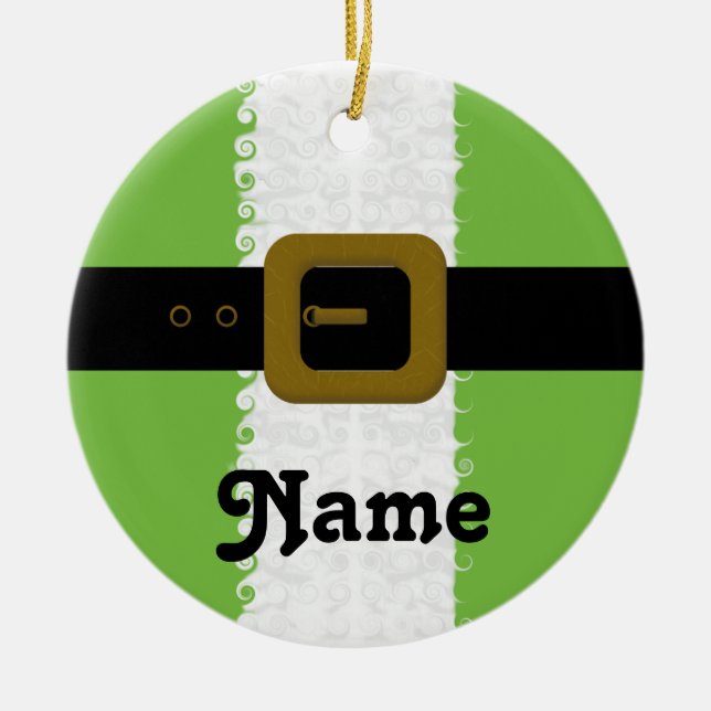 Personalized Christmas Elf Ornament (Front)