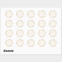 Christmas Envelope Sealer Classic Round Sticker, Zazzle