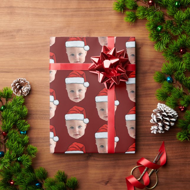 Personalized Christmas Face Wrapping Paper (Holiday Gift)