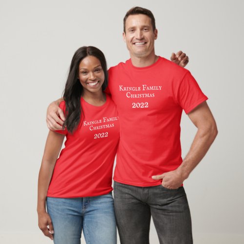 Personalized Christmas Family Name Matching Tees 