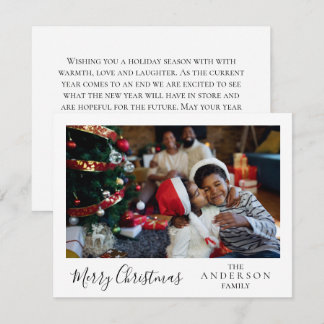 Personalized Christmas family photo card
