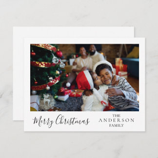 Personalized Christmas family photo card