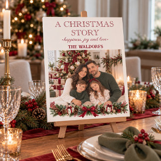 Personalized Christmas Family Photo Foam Board