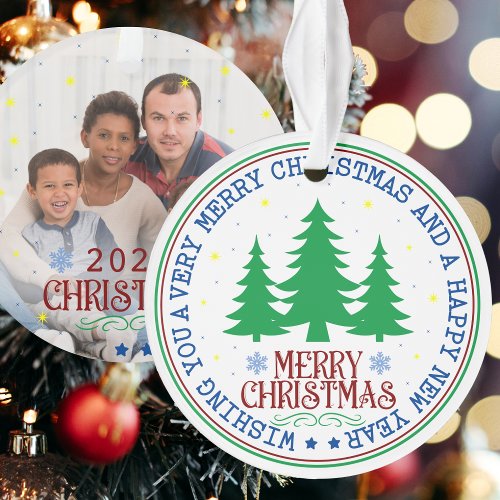 Personalized Christmas Family Photo Ornament