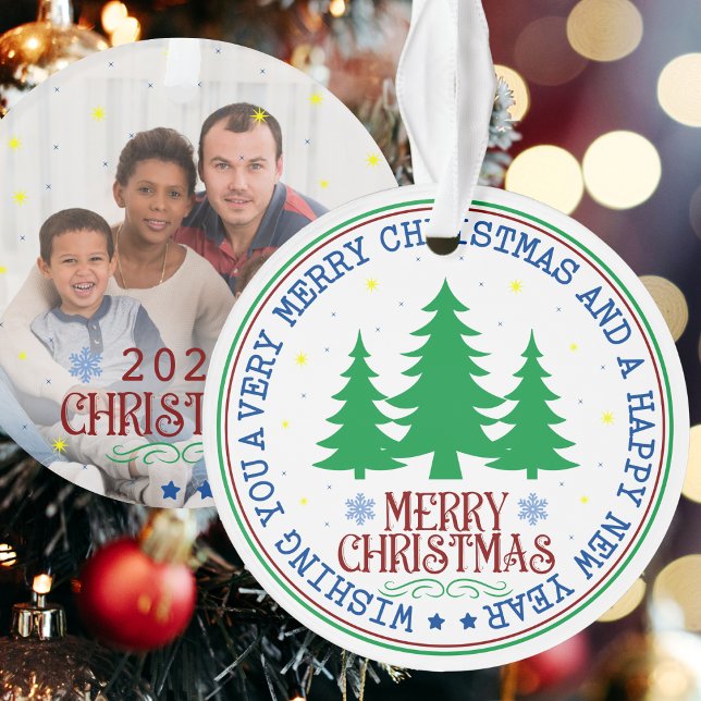 Personalized Christmas Family Photo Ornament (Creator Uploaded)