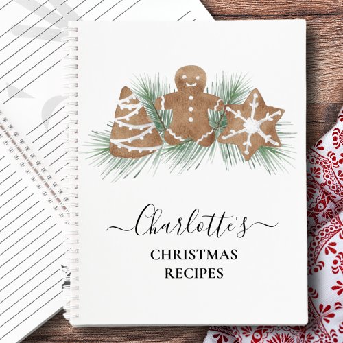 Personalized Christmas Family Recipe Notebook