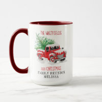 Personalized Christmas Family Reunion Red Truck