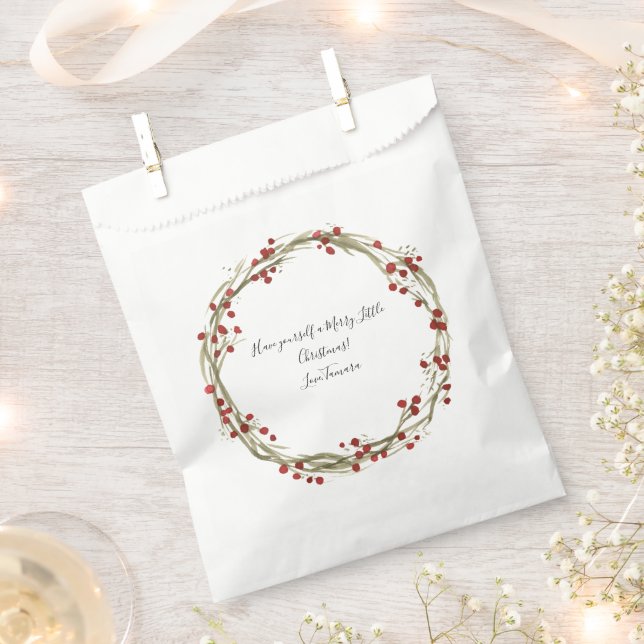 Personalized Christmas Favor Bag (Clipped)