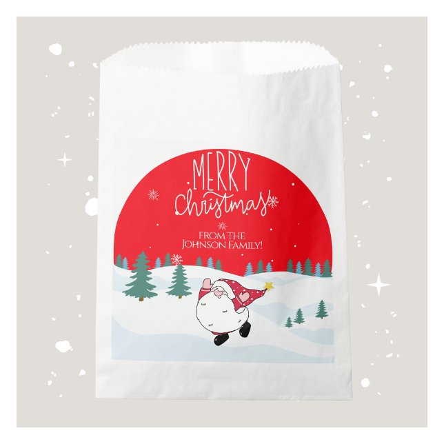 Personalized Christmas Favor Bags with Family Name (Personalized Christmas Favor Bags with Family Name)