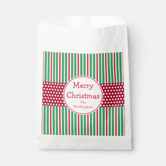 Personalized Christmas Favor Gift Bags (Front)