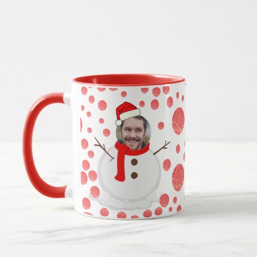 Personalized Christmas Funny Face Photo Coffee Mug