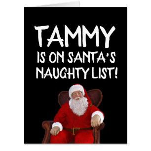 PERSONALIZED CHRISTMAS FUNNY SANTA GIANT CARD