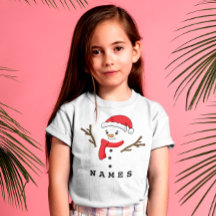 Personalized Christmas Funny Snowman Kid Girl