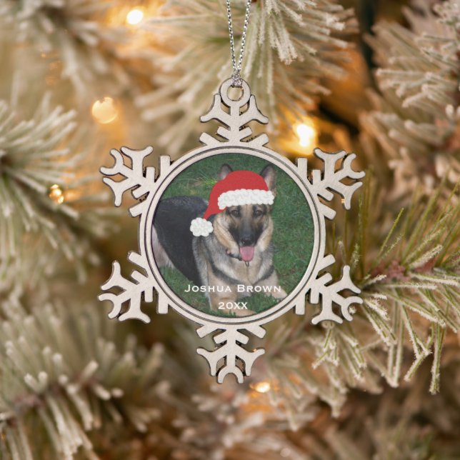 Personalized Christmas German Shepherd Ornament (Tree)