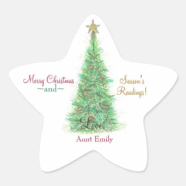 Personalized Christmas gift bookplate  (Front)