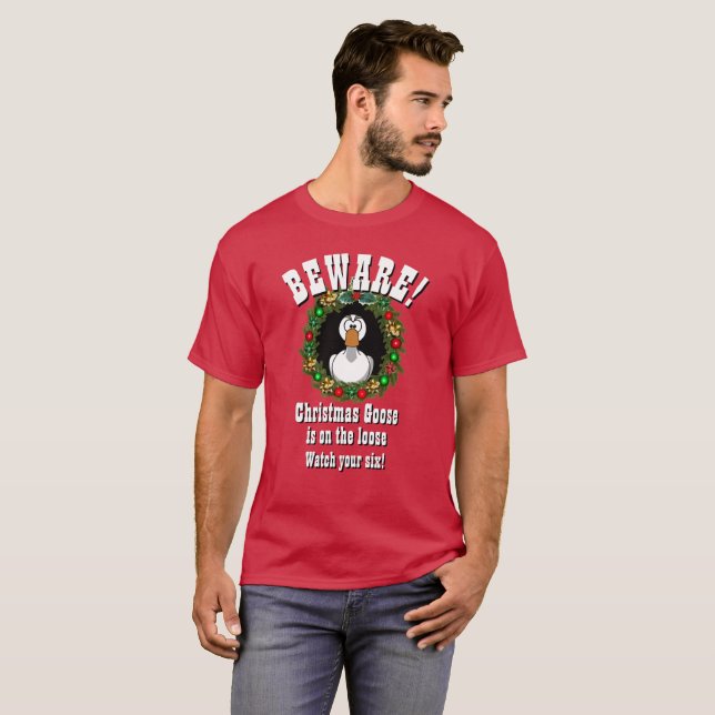Personalized Christmas Gift CHRISTMAS GOOSE LOOSE T-Shirt (Front Full)