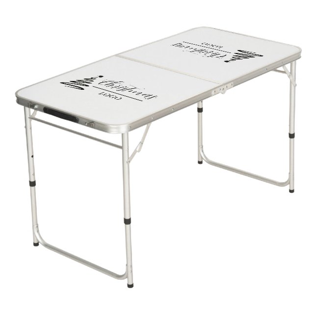 Personalized Christmas Gift Custom Modern T-Shirt Beer Pong Table (Angled)