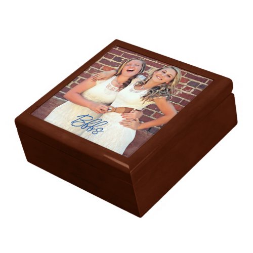 Personalized Christmas Gift Jewelry Box BFF Photo Gift Box