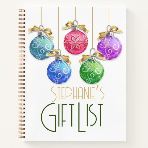 Personalized Christmas Gift List Journal
