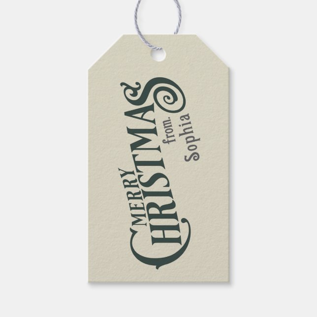 Personalized Christmas Gift Tag – [From] [Name] (Front)