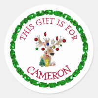 Personalized Christmas Gift Tag Holiday Stickers