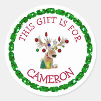 Personalized Christmas Gift Tag Holiday Stickers