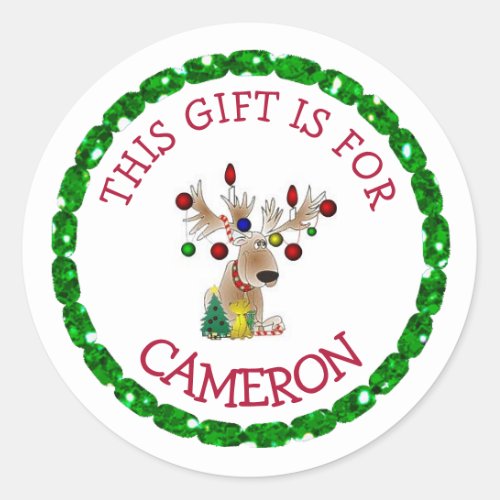 Personalized Christmas Gift Tag Holiday Stickers