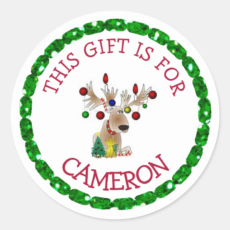 Personalized Christmas Gift Tag Holiday Stickers | Zazzle