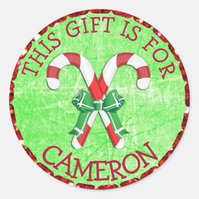 Personalized Christmas Gift Tag Holiday Stickers (Front)