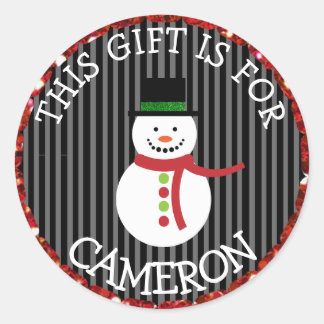 Personalized Christmas Gift Tag Holiday Stickers