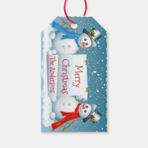 Personalized Christmas Gift Tags/Snowmen Tags