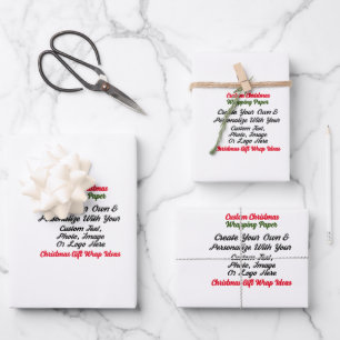 Personalized Christmas Gift Wrapping Paper -Custom