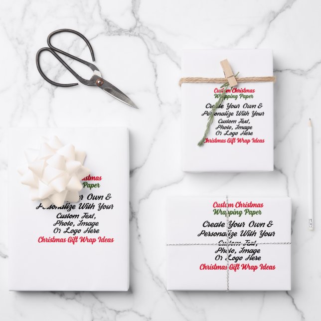 Personalized Christmas Gift Wrapping Paper -Custom (Front)