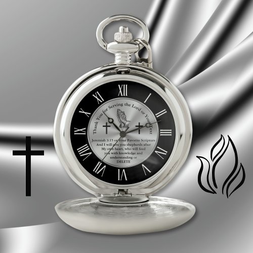 Personalized Christmas Gifts for Pastors Pocket Watch