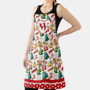 Personalized Christmas Gingerbread Cookies Baking Apron