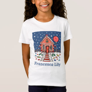 Personalized Christmas Gingerbread House T-Shirt