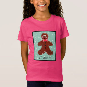 Personalized Christmas Gingerbread Man T-Shirt
