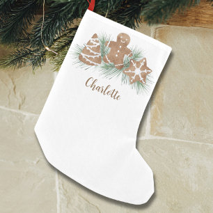 Personalized Christmas Gingerbread Small Christmas Stocking