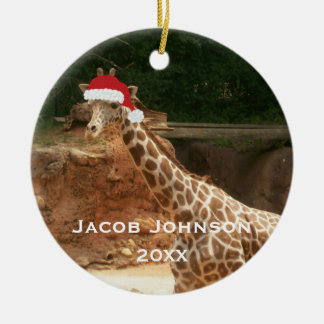 Personalized Christmas Giraffe Ornament
