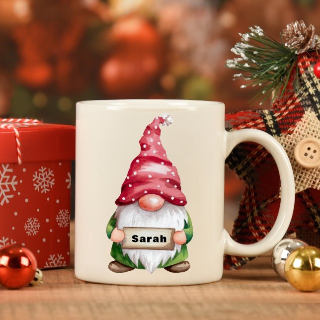 Personalized Christmas Gnome Custom Name Coffee Mug (Personalized Christmas Gnome Custom Name Coffee Mug
)