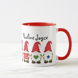 Personalized Christmas Gnome Mug