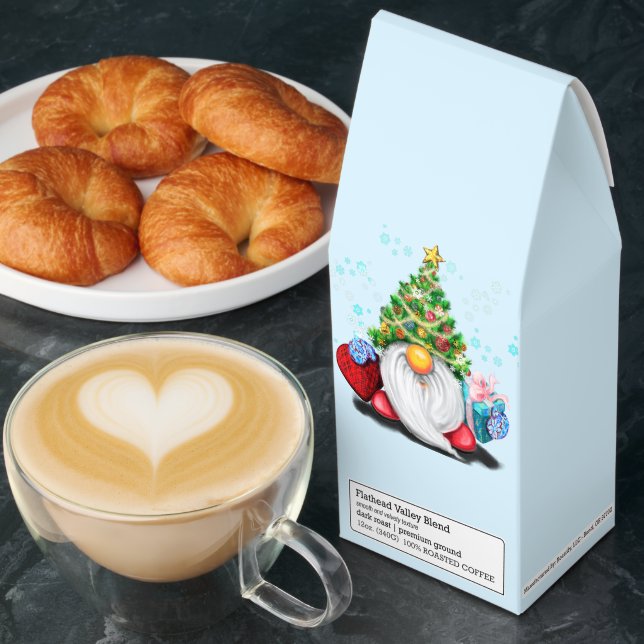 Personalized Christmas Gnome Roasted Coffee Gift (Breakfast)