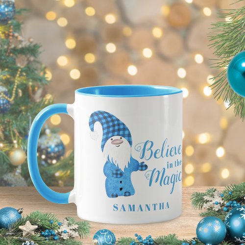 Personalized Christmas Gnome Winter Holidays Mug