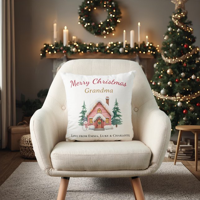 Personalized Christmas Grandma Pillow Gift (Creator Uploaded)