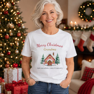 Personalized Christmas Grandma Shirt Gift