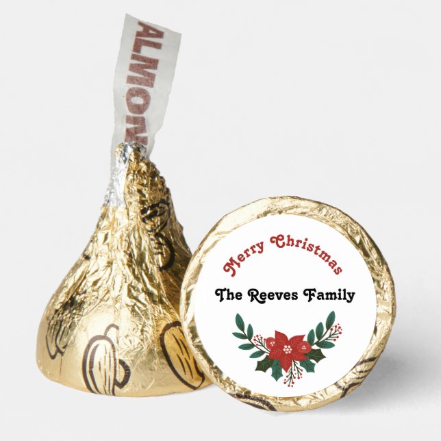Personalized Christmas Greeting and Name Hershey®'s Kisses® (Front)