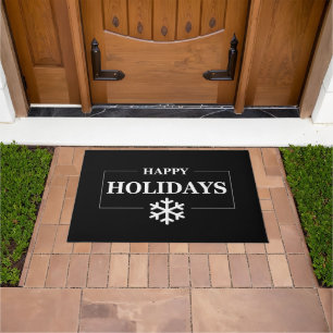 Personalized Christmas Happy Holiday Custom Gift Doormat