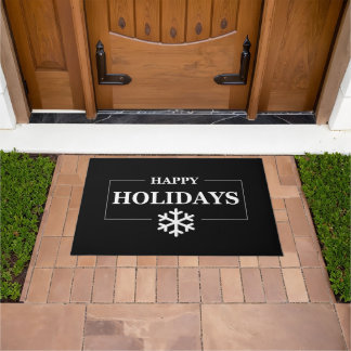Personalized Christmas Happy Holiday Custom Gift Doormat