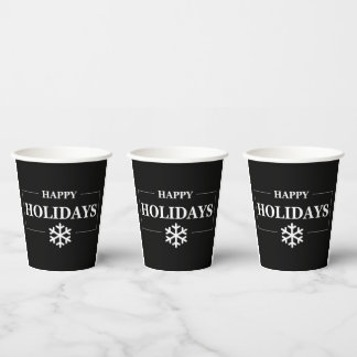 Personalized Christmas Happy Holiday Custom Gift Paper Cups