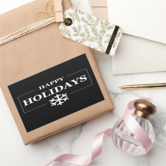 Personalized Christmas Happy Holiday Custom Gift Rectangular Sticker